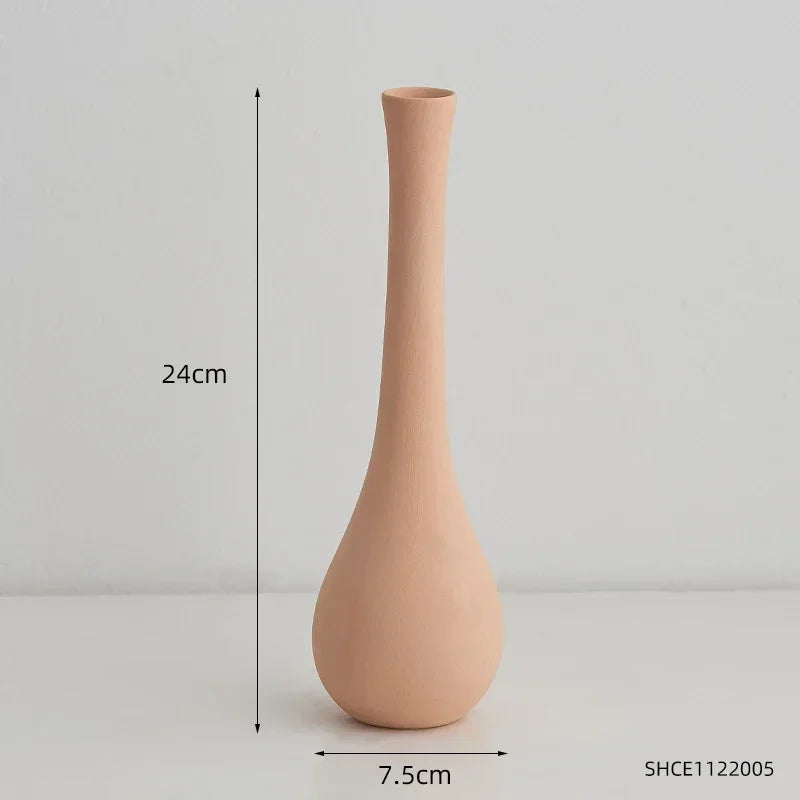 vase en céramique pour décoration florale nordique élégante - vue 9 sur 11