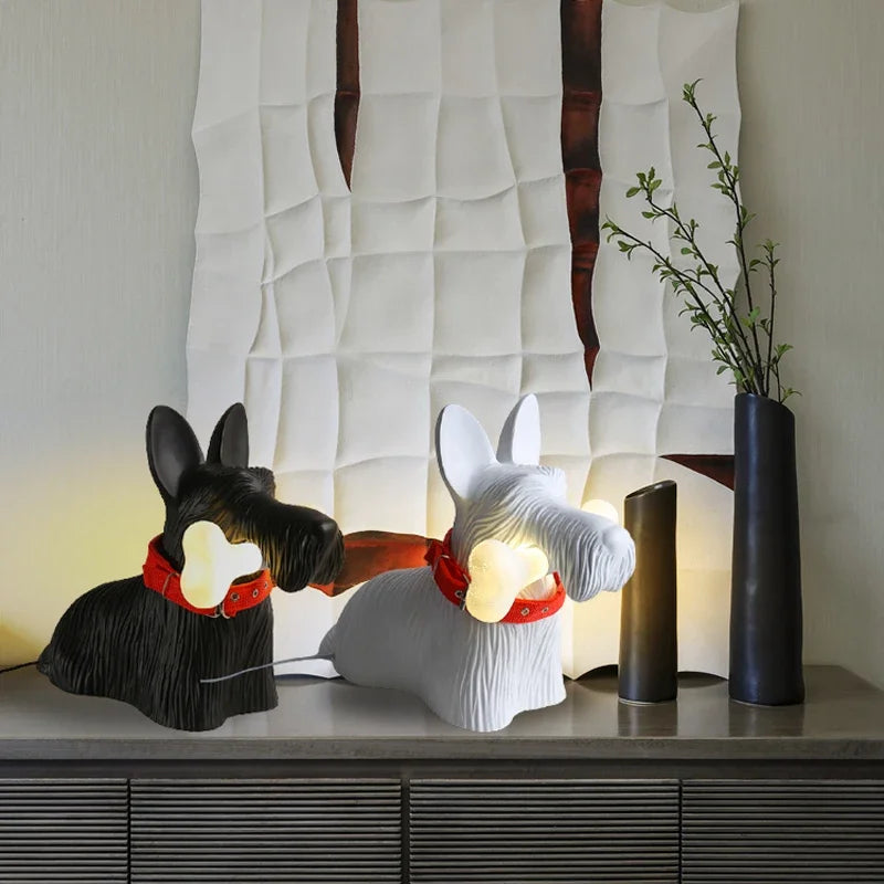 lampe de bureau en résine chien dessin animé décoration intérieure enfant - vue 3 sur 7