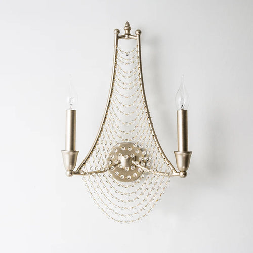 applique murale à bougie led éclairage cristal rétro décoratif - vue 3 sur 8