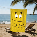 Serviette de plage barbapapas dessin cartoon seche rapide
