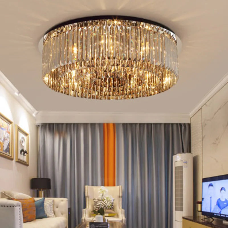 plafonnier moderne en cristal pour éclairage intérieur décoratif - vue 6 sur 6