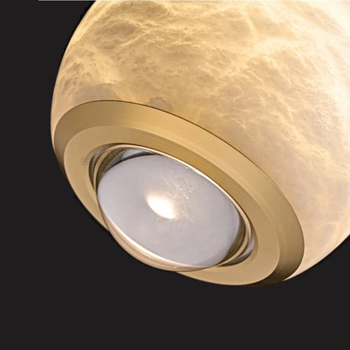 suspension LED en marbre naturel espagnol idéale pour bar et restaurant - vue 7 sur 6
