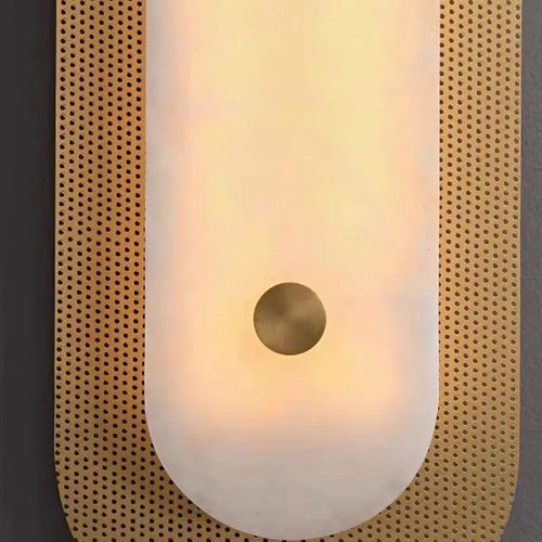 applique murale en marbre naturel ellipse art déco 3000k - vue 6 sur 8
