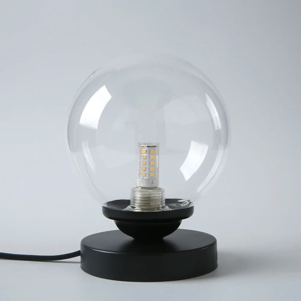 lampe de lecture led en verre doré pour décoration intérieure - vue 8 sur 8