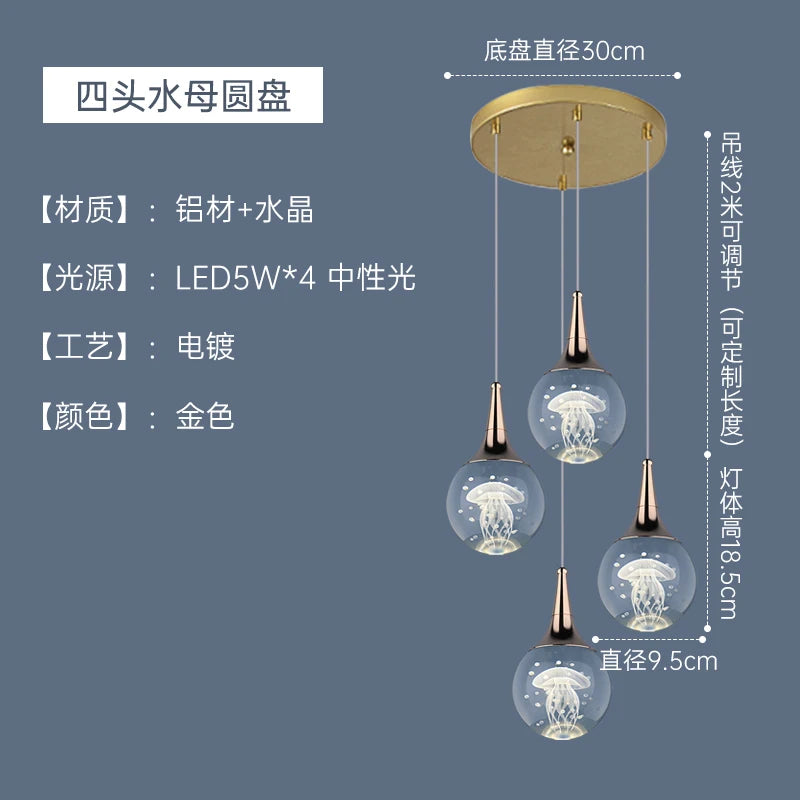 lustre moderne en cristal pour décoration intérieure animaux - vue 11 sur 13