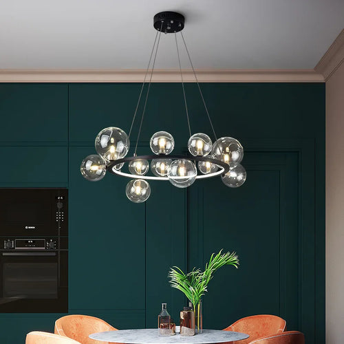suspension en métal noir avec cordon réglable pour éclairage intérieur - vue 5 sur 25
