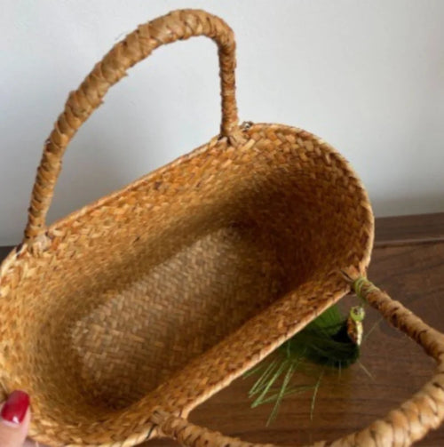 panier brodé traditionnel fait main avec coffret cadeau pour thé - vue 3 sur 6