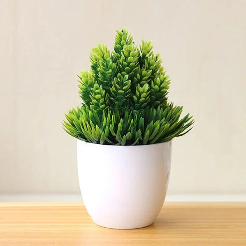 bonsaï plantes artificielles vertes décoration fête mariage et bureau - vue 4 sur 14