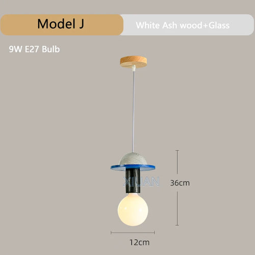 lustre en bois moderne avec led pour maison