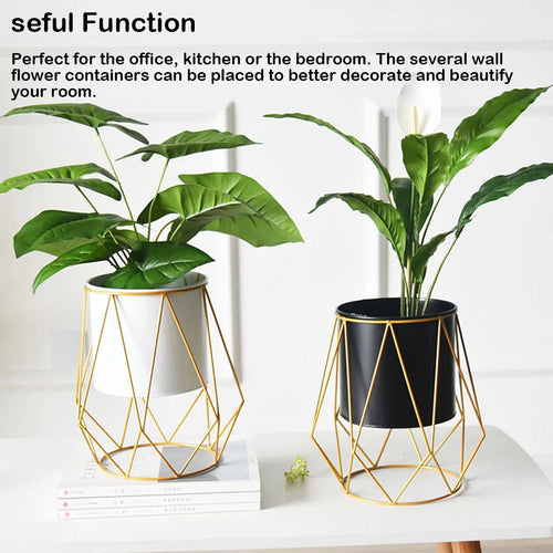 pot de fleurs nordique support décoratif pour bureau - vue 10 sur 12