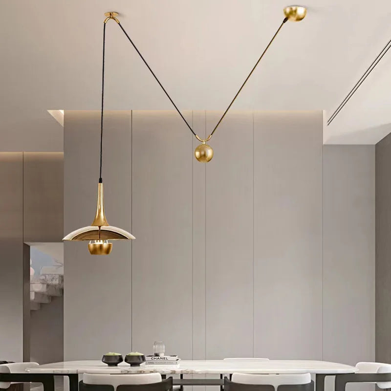 suspension soucoupe volante moderne avec poulie pour bars et restaurants - vue 5 sur 18