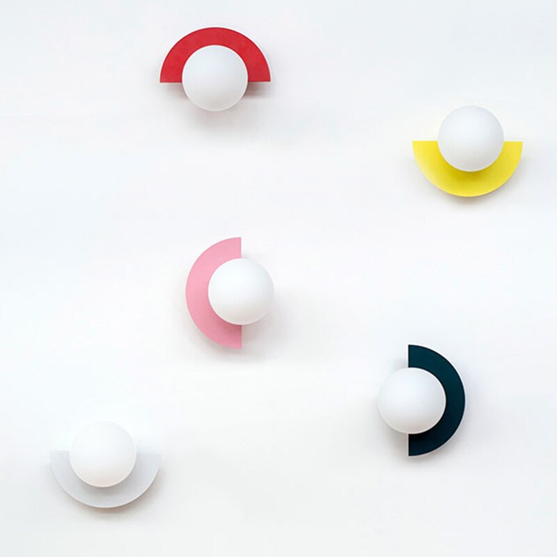 Applique murale LED demi-cercle nordic Macaron - vue 5 sur 10