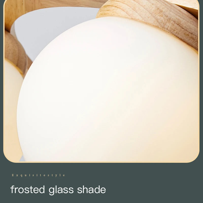 suspension en bois et verre design moderne pour intérieur 2024 - vue 6 sur 13