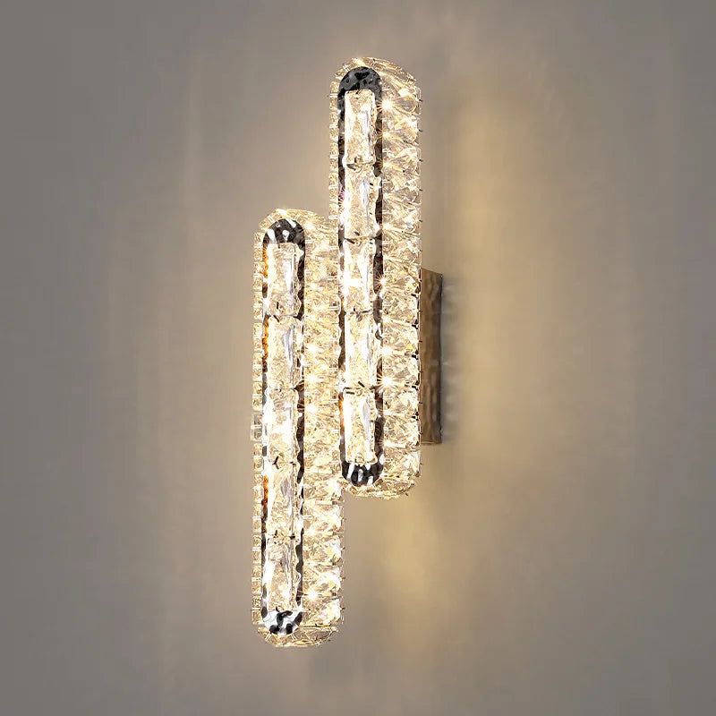 applique murale led ovale en cristal pour décoration intérieure - vue 4 sur 14