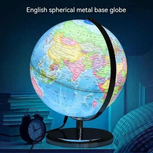 globe lumineux éducatif version anglaise carte du monde - vue 3 sur 8