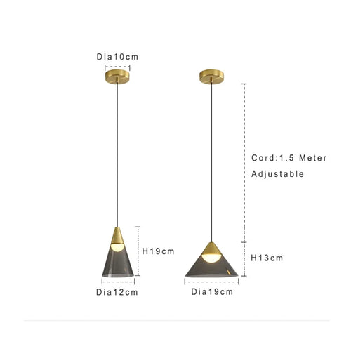 Lamp Modern Pendant Light, 1-Light Gold LED Pendant Light Fixture For Kitchen Island Bedroom Hallway Dining Room Living Room Ca - vue 7 sur 10