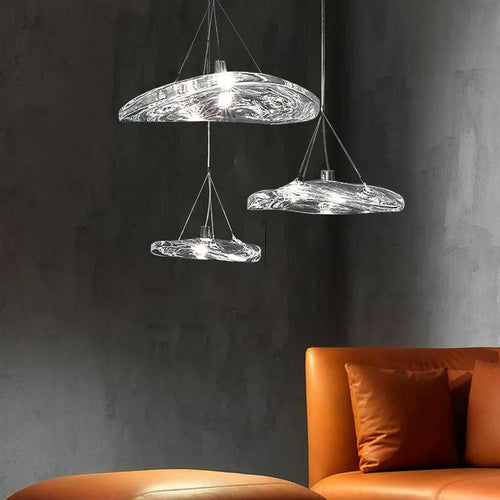 suspension en verre design italien pour intérieur moderne - vue 5 sur 6