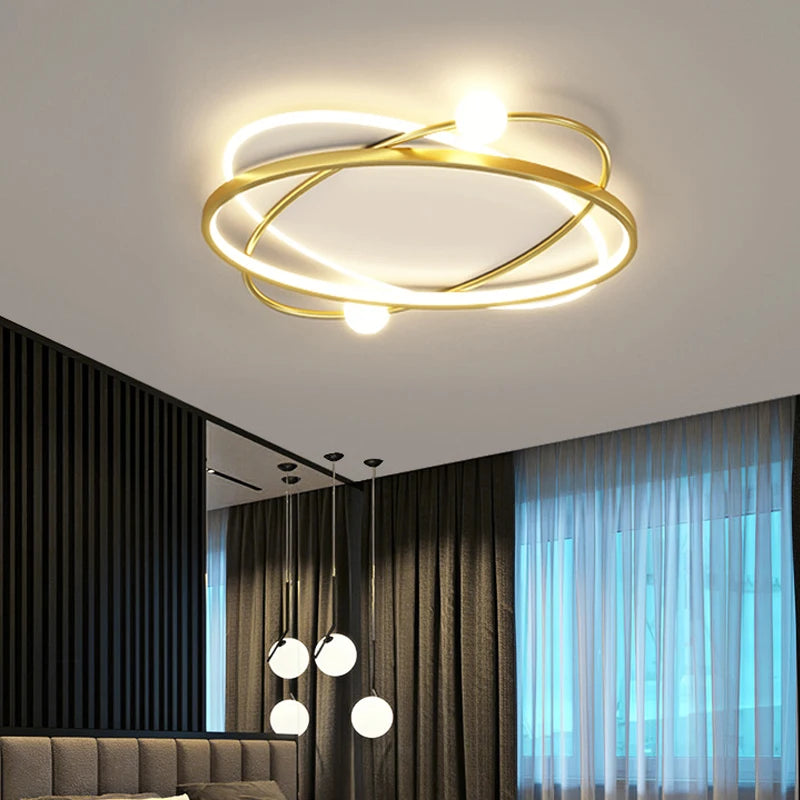 plafonnier led moderne avec télécommande pour décoration intérieure - vue 3 sur 10
