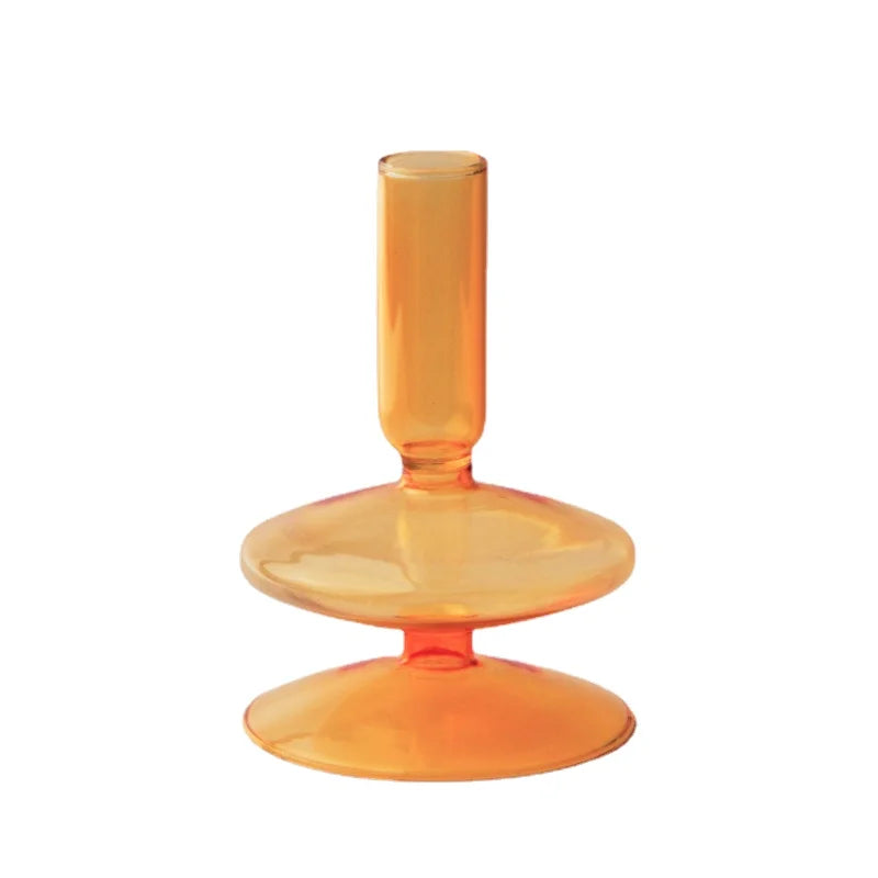 bougeoirs coniques en verre pour décoration de table de mariage - vue 20 sur 32