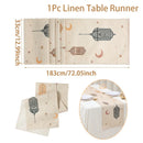 Chemin de table ramadan motifs lanterne lune étoiles