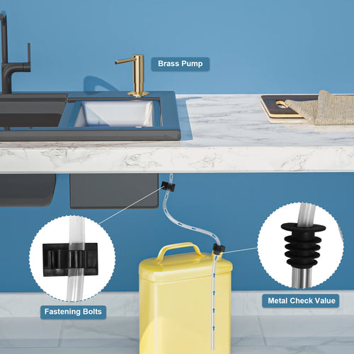 kit de tube d'extension pour distributeur de savon en laiton - vue 5 sur 6