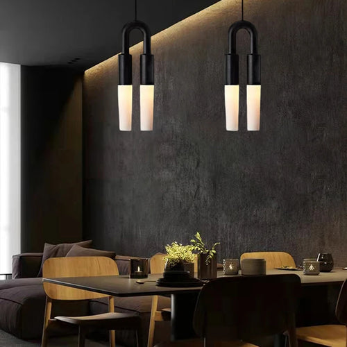 suspension led en métal avec cordon réglable et acrylique - vue 5 sur 6
