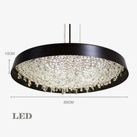 lustre moderne minimaliste en cristal pour éclairage intérieur