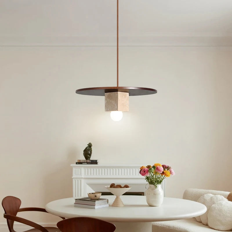 lustre en bois massif pour décoration de bar et restaurant - vue 3 sur 7