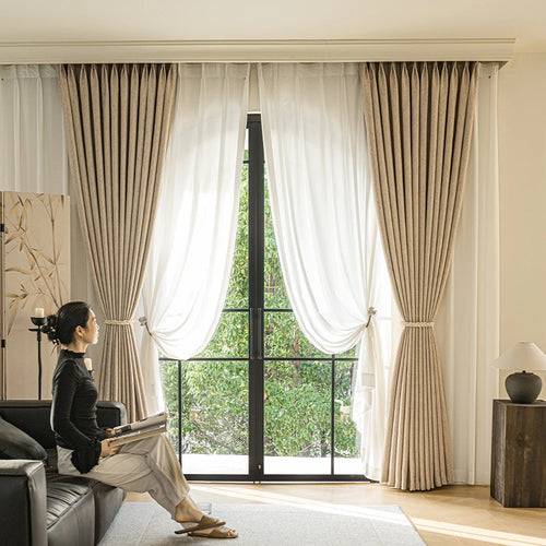 Rideau occultant floral style français pour salon chambre - vue 3 sur 11