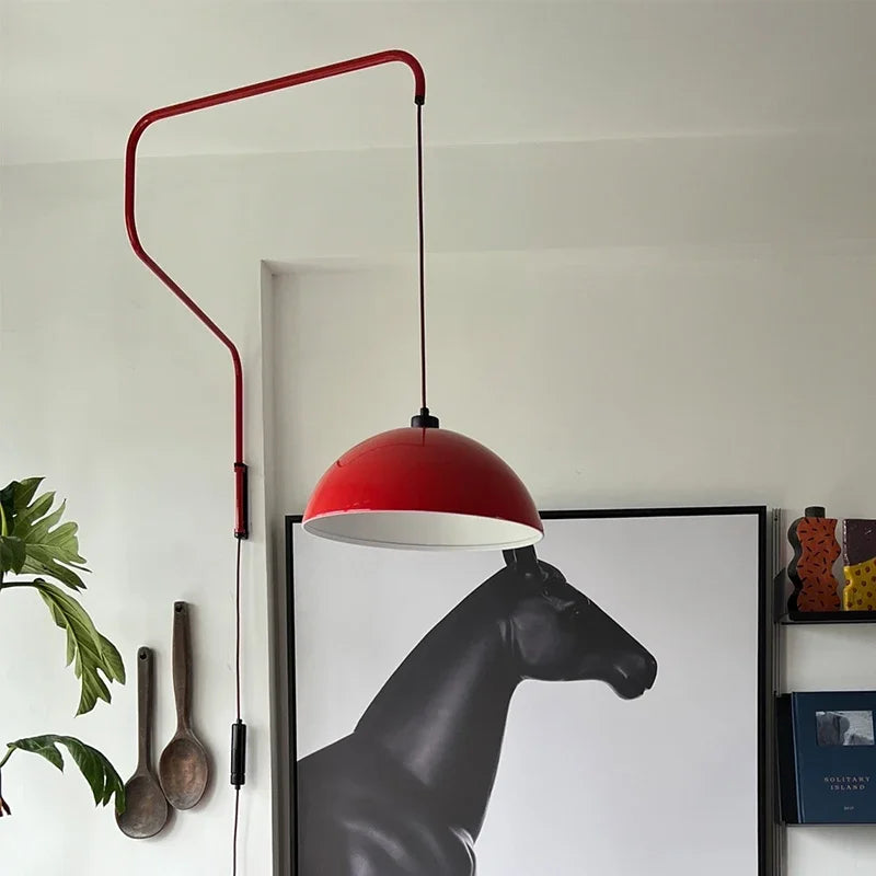 applique murale moderne industrielle à bras pivotant et abat-jour pliable - vue 4 sur 8