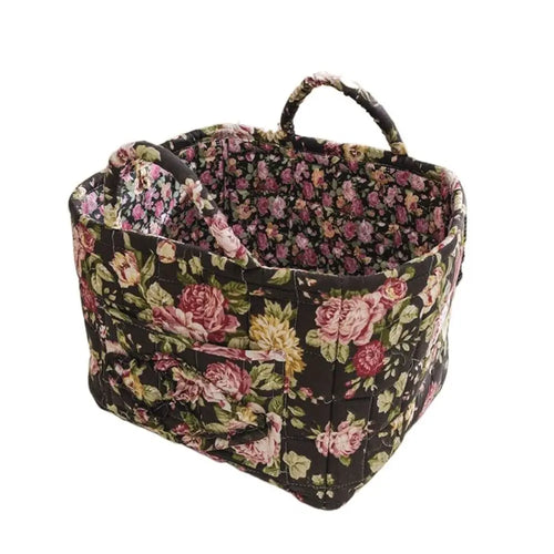 panier de rangement en tissu lavable style pastoral empilable multiusage - vue 12 sur 16