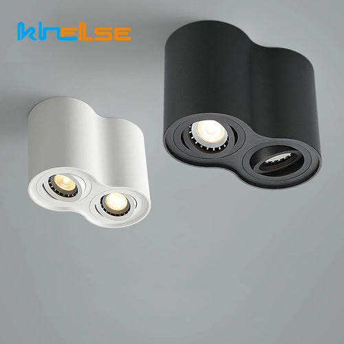 plafonnier led rond avec ampoule remplaçable et angle réglable - vue 2 sur 12