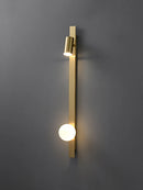 applique murale en cuivre avec bande led minimaliste luxe