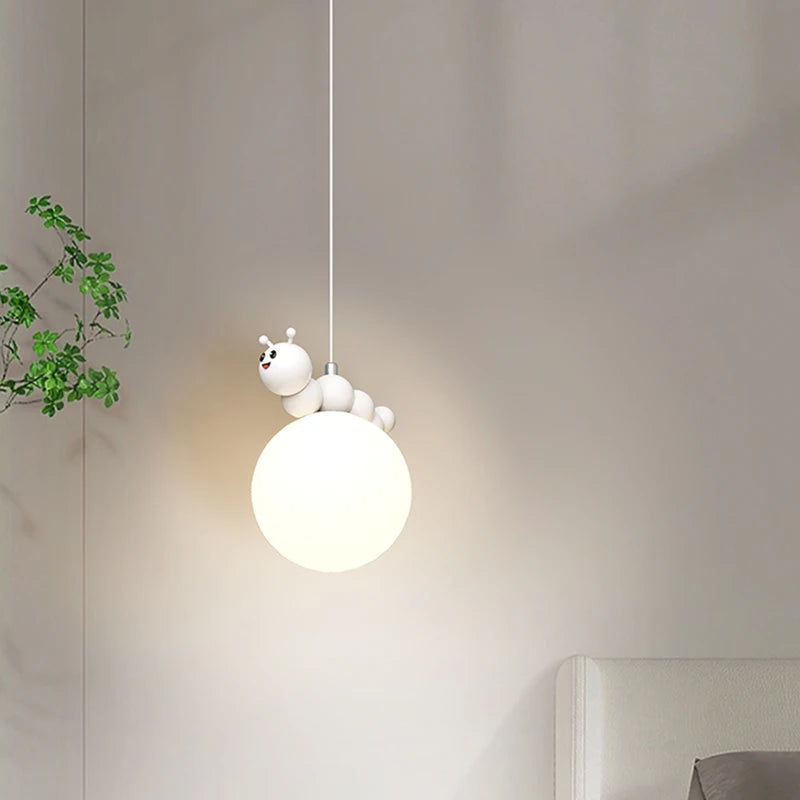 lustre enfant moderne dessin animé chenille planète créatif - vue 2 sur 12