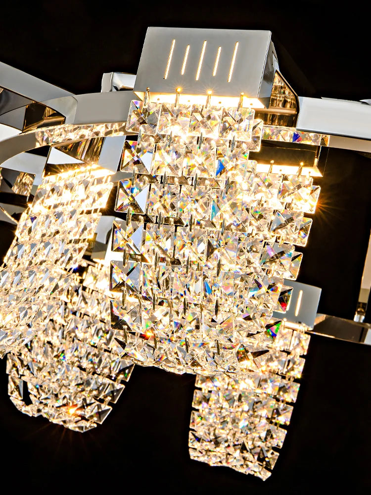 suspension en cristal de luxe pour décoration intérieure moderne - vue 6 sur 10
