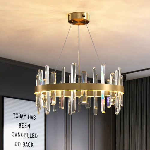 lustre en cristal à led design moderne pour intérieur - vue 4 sur 11