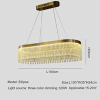 lustre en cristal led design moderne pour intérieur élégant