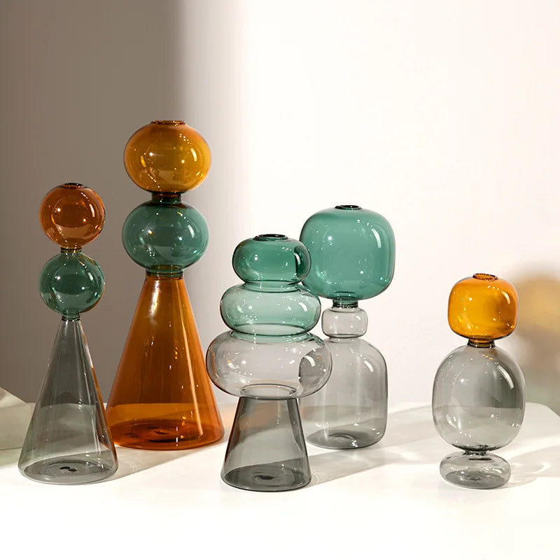 vase en verre teinté pour terrarium et décoration florale - vue 3 sur 18