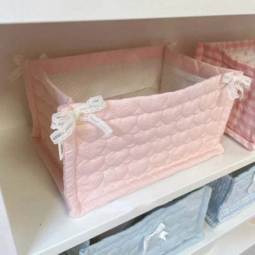 panier de rangement carré mignon pour décoration maison - vue 6 sur 13