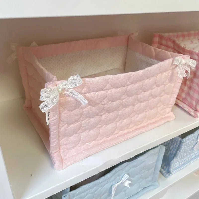 panier de rangement carré mignon pour décoration maison - vue 5 sur 13