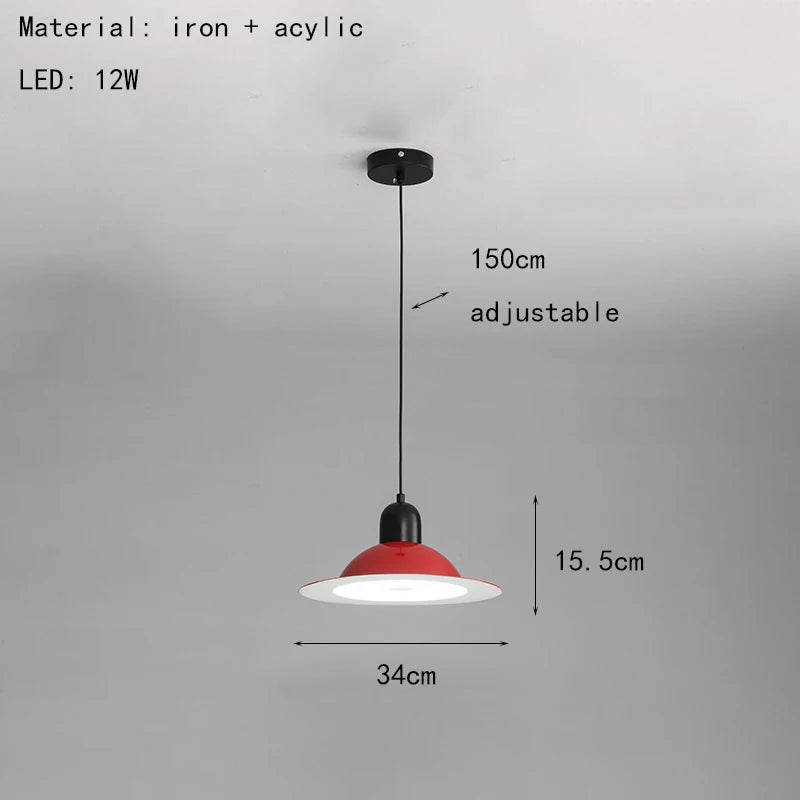 suspension led en métal avec lumière modifiable - vue 11 sur 17