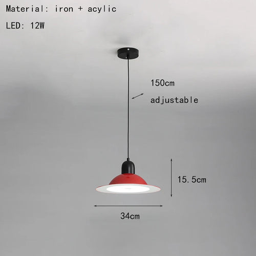 suspension lampe led métal avec lumière réglable et modifiable - vue 12 sur 17