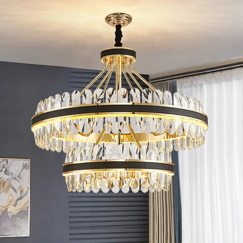 lustre moderne en cristal led winfordo pour décoration intérieure - vue 3 sur 10