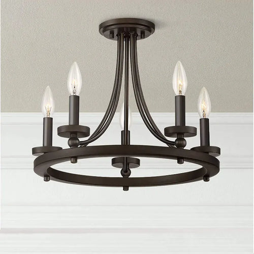 lustre américain en fer avec bougies simple personnalité rétro