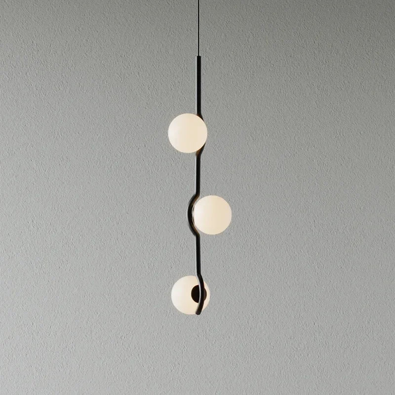 lustre led en boule de verre style nordique pour intérieur - vue 3 sur 14