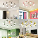 lustre led en fer et bois forme cerf pour décoration intérieure