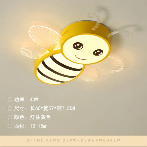 plafonnier led dessin animé petite abeille décoration maternelle moderne - vue 9 sur 9