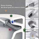 brosse de toilette suspendue en silicone avec support séchage rapide