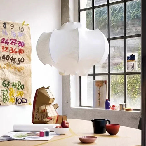 lustre wabi sabi nordique en soie japonaise led intérieur - vue 7 sur 10