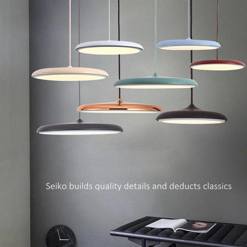 lampe led suspendue design nordique avec soucoupe volante - vue 1 sur 14